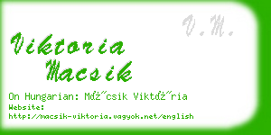 viktoria macsik business card